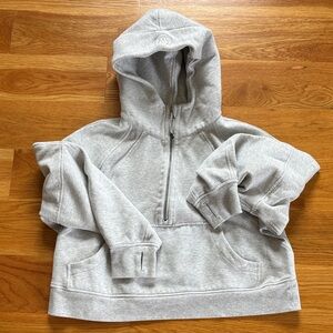 lululemon athletica Light Gray Half-Zip Hooded Sweatshirt